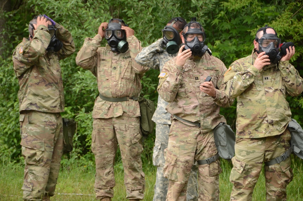 HHB 29th ID Soldiers conduct NBC training, test new M50 gas mask