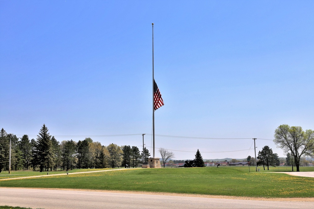 Flag set at half-staff at Fort McCoy for 2018 National Peace Officers Memorial Day