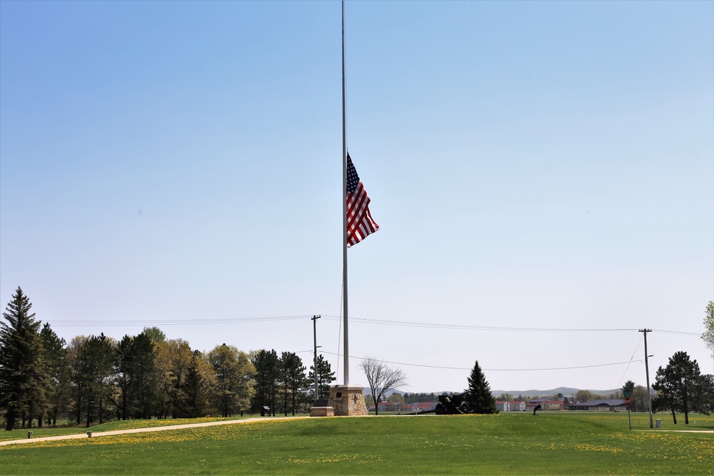 Flag set at half-staff at Fort McCoy for 2018 National Peace Officers Memorial Day