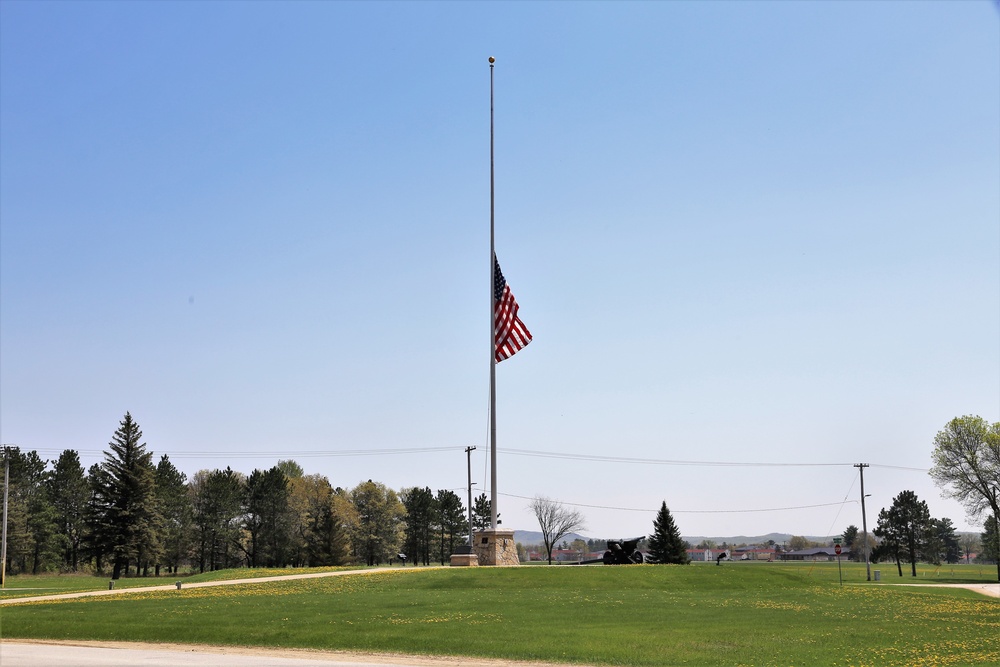 Flag set at half-staff at Fort McCoy for 2018 National Peace Officers Memorial Day