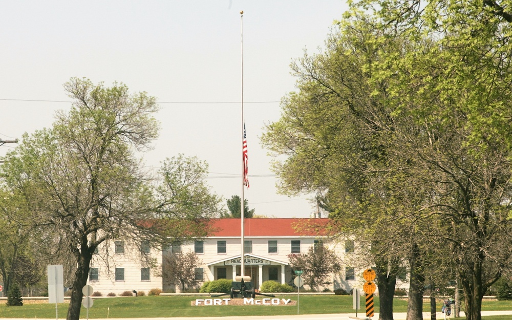 Flag set at half-staff at Fort McCoy for 2018 National Peace Officers Memorial Day