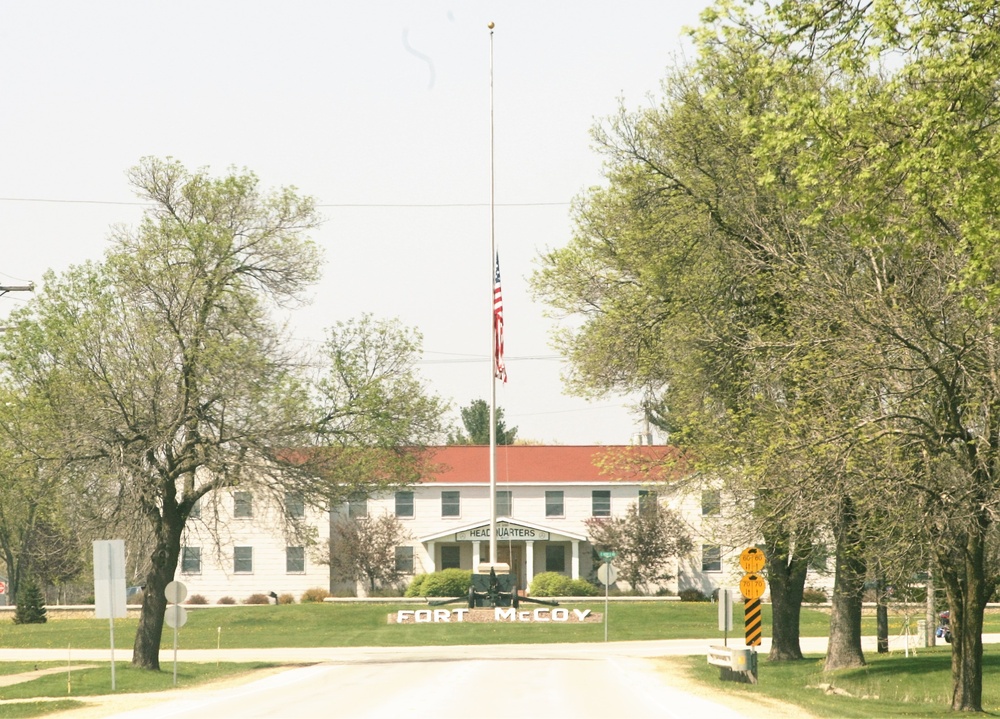 Flag set at half-staff at Fort McCoy for 2018 National Peace Officers Memorial Day