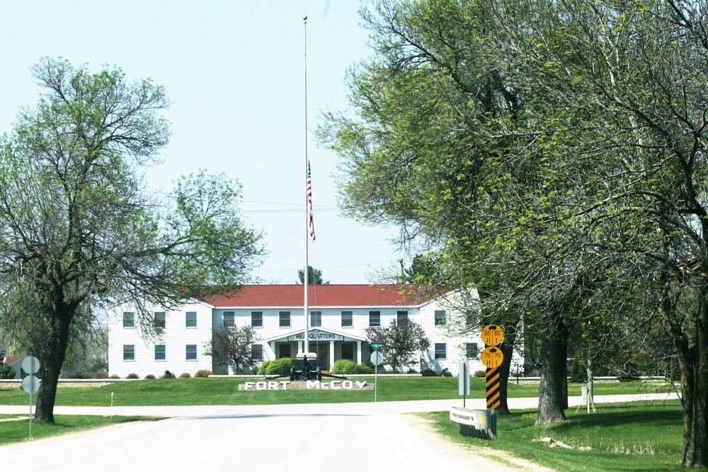 Flag set at half-staff at Fort McCoy for 2018 National Peace Officers Memorial Day