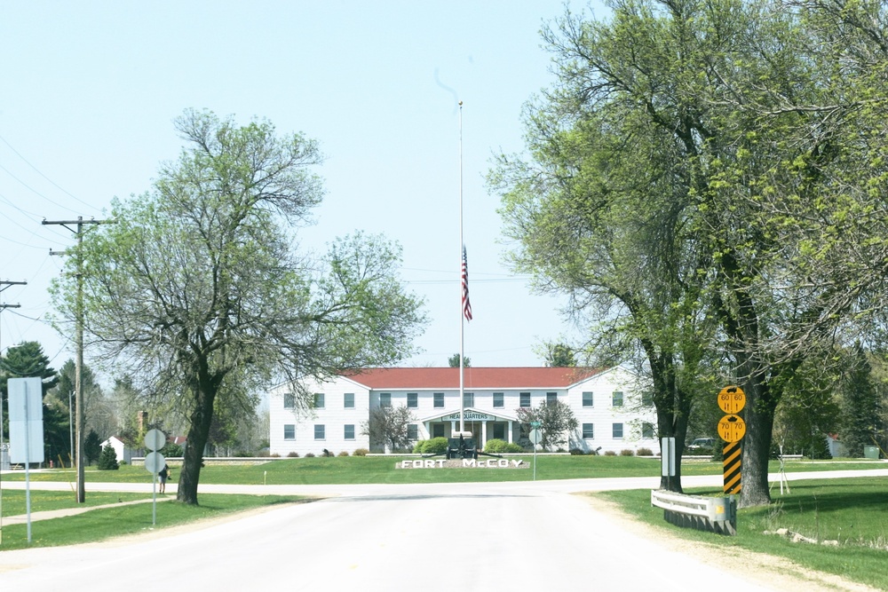 Flag set at half-staff at Fort McCoy for 2018 National Peace Officers Memorial Day