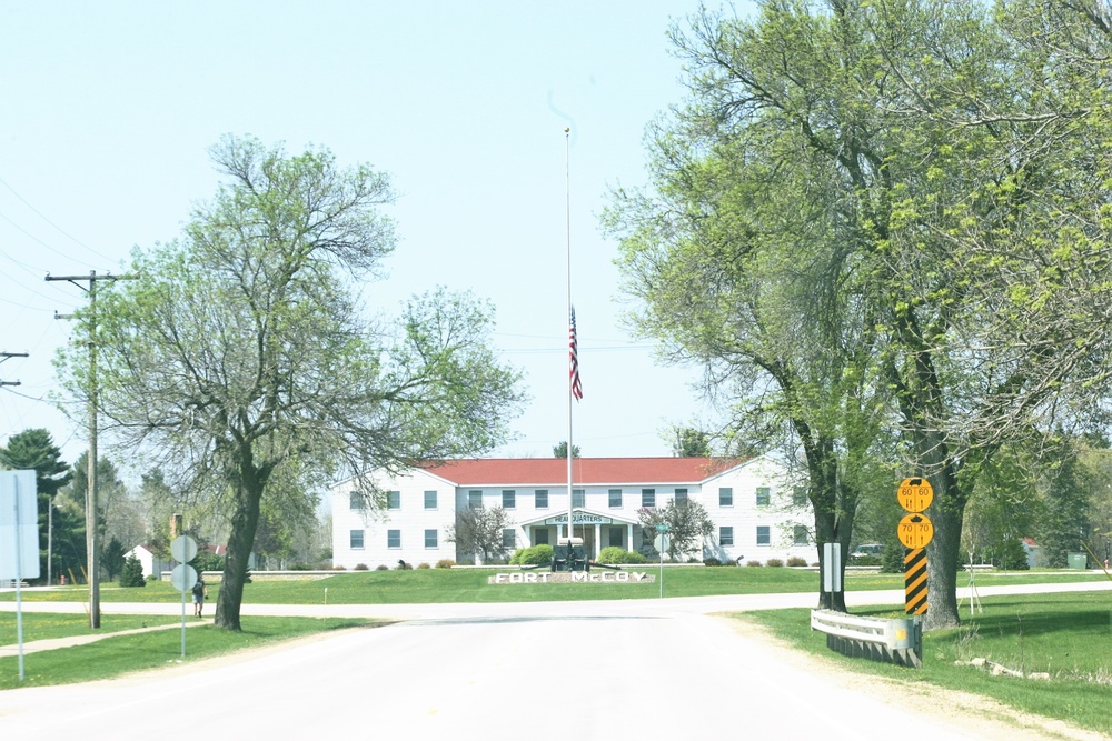 Flag set at half-staff at Fort McCoy for 2018 National Peace Officers Memorial Day