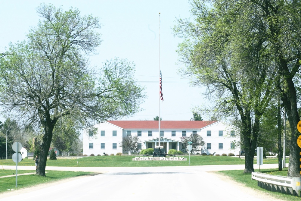 Flag set at half-staff at Fort McCoy for 2018 National Peace Officers Memorial Day