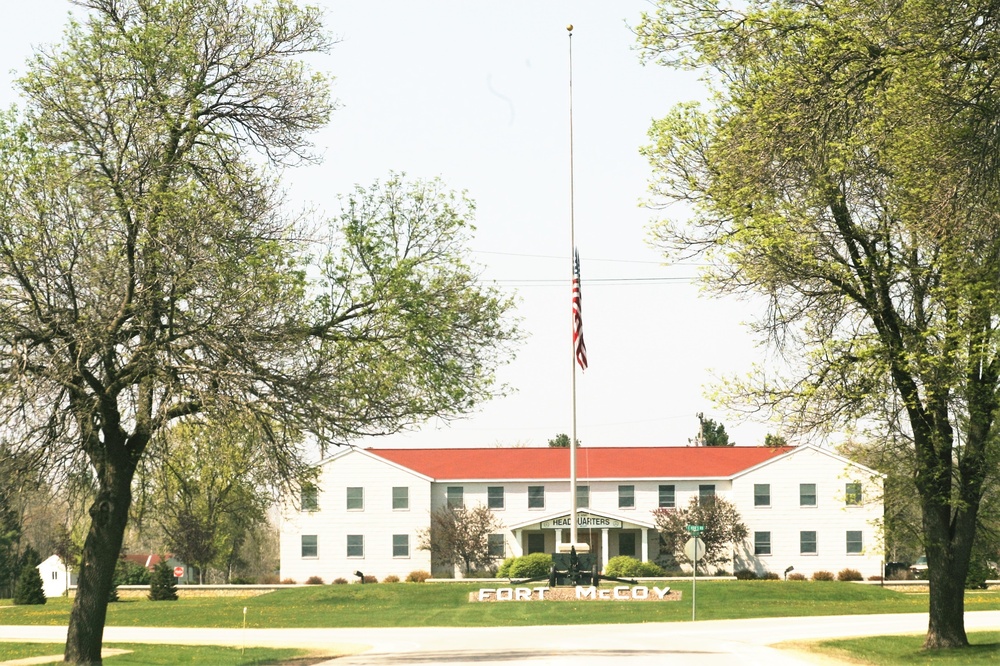 Flag set at half-staff at Fort McCoy for 2018 National Peace Officers Memorial Day