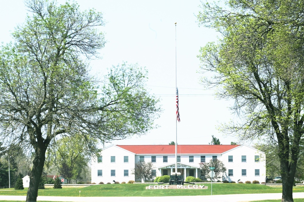 Flag set at half-staff at Fort McCoy for 2018 National Peace Officers Memorial Day