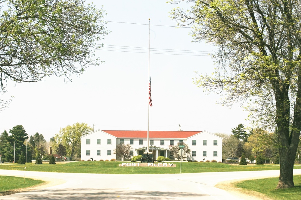Flag set at half-staff at Fort McCoy for 2018 National Peace Officers Memorial Day