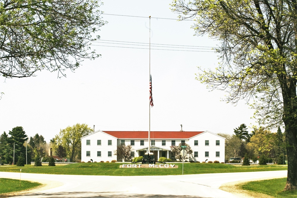 Flag set at half-staff at Fort McCoy for 2018 National Peace Officers Memorial Day
