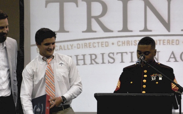 Marine Corps Recruiting Station Nashville awards 2018 Semper Fidelis All-Americans