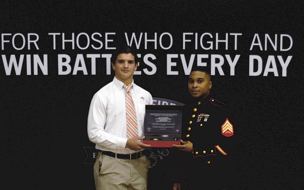 Marine Corps Recruiting Station Nashville awards 2018 Semper Fidelis All-Americans