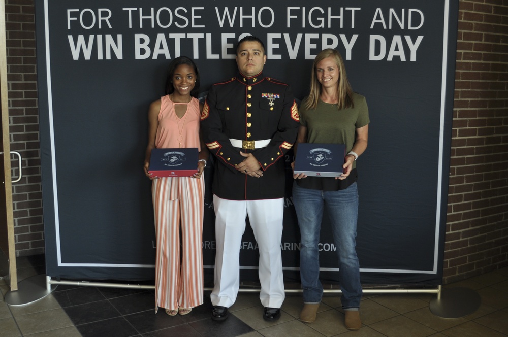 Marine Corps Recruiting Station Nashville awards 2018 Semper Fidelis All-Americans