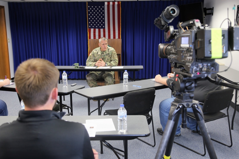 Garrison Commander holds exit press conference at Fort McCoy