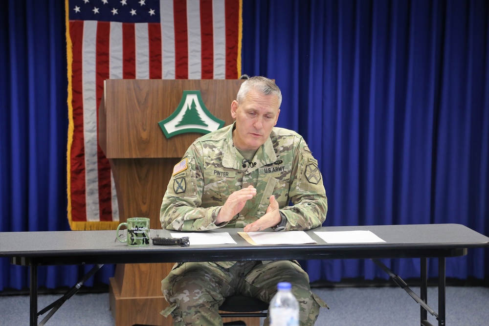 Garrison Commander holds exit press conference at Fort McCoy