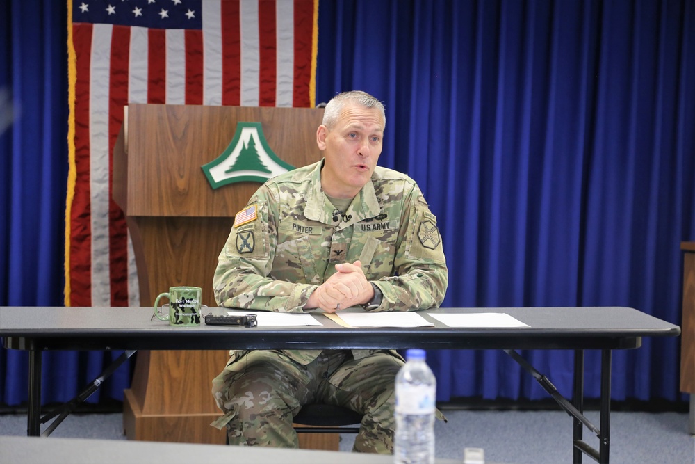 Garrison Commander holds exit press conference at Fort McCoy