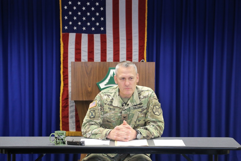 Garrison Commander holds exit press conference at Fort McCoy