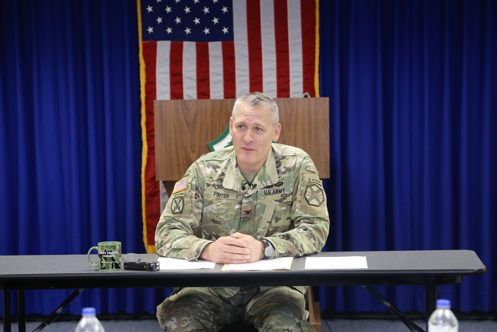 Garrison Commander holds exit press conference at Fort McCoy