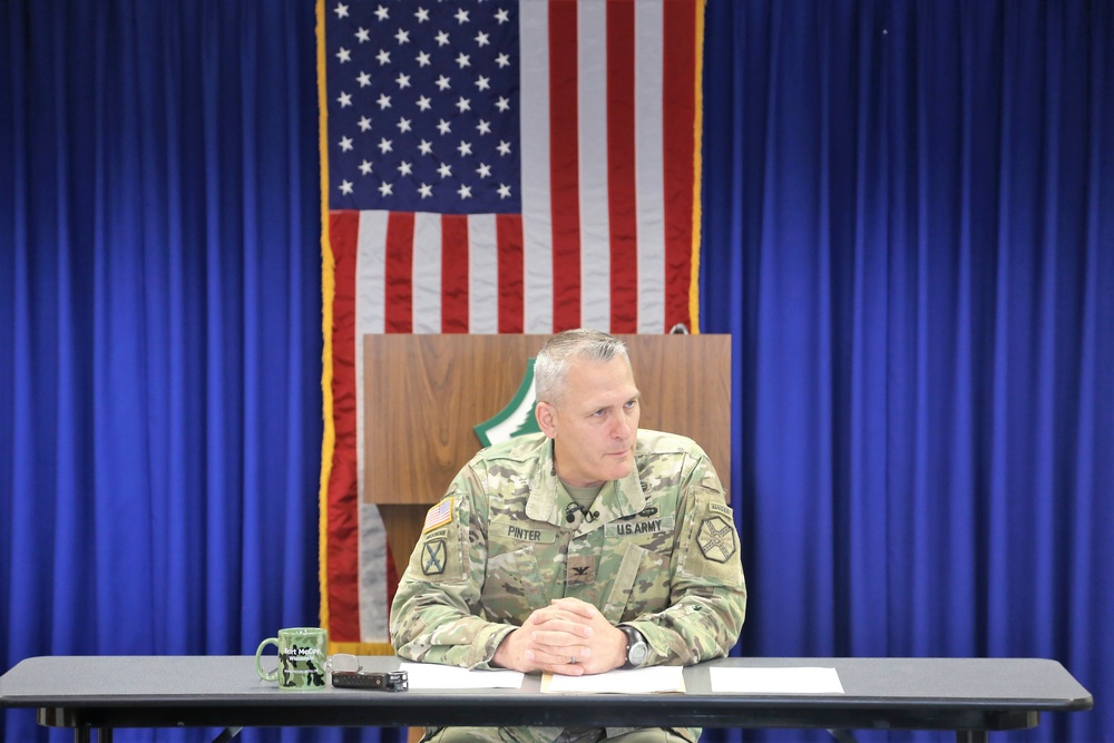 Garrison Commander holds exit press conference at Fort McCoy