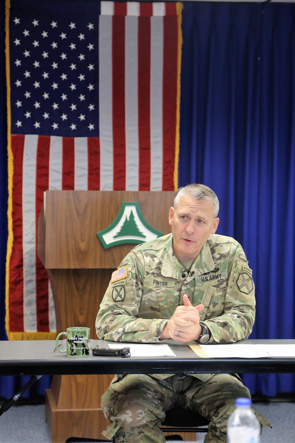 Garrison Commander holds exit press conference at Fort McCoy