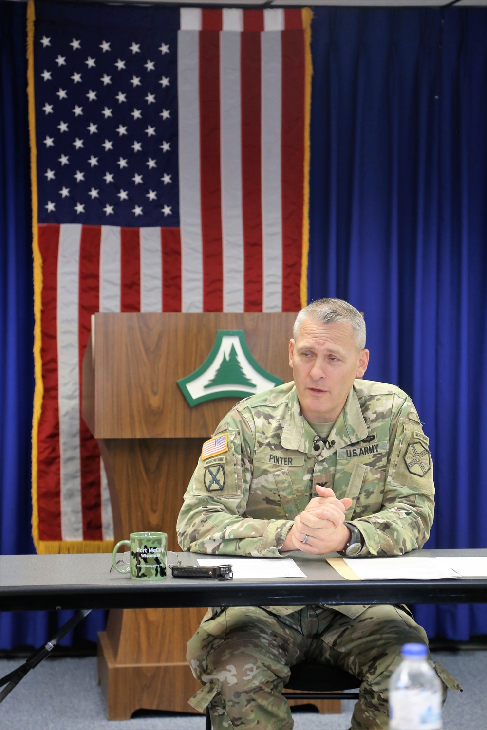 Garrison Commander holds exit press conference at Fort McCoy