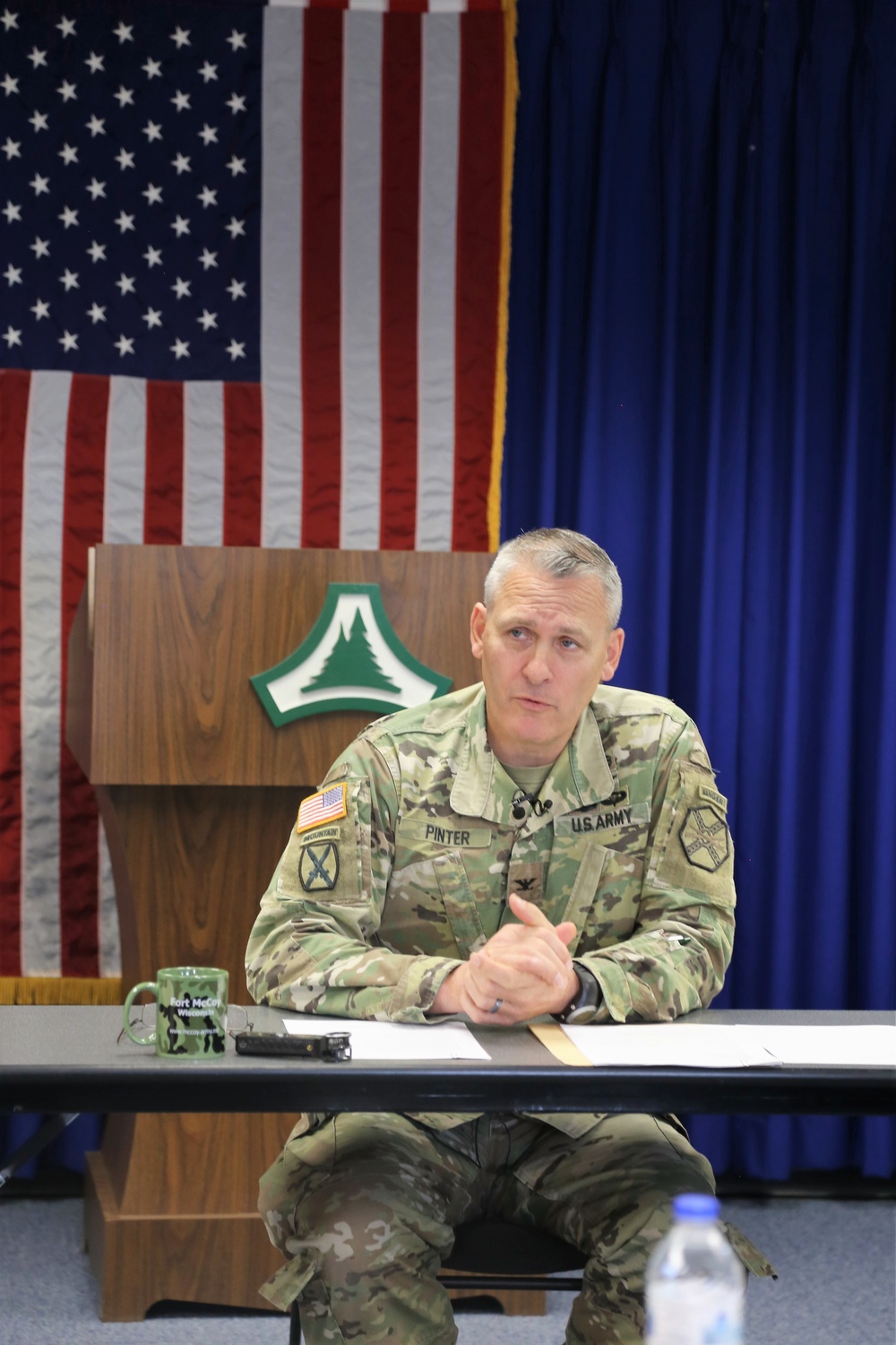 Garrison Commander holds exit press conference at Fort McCoy