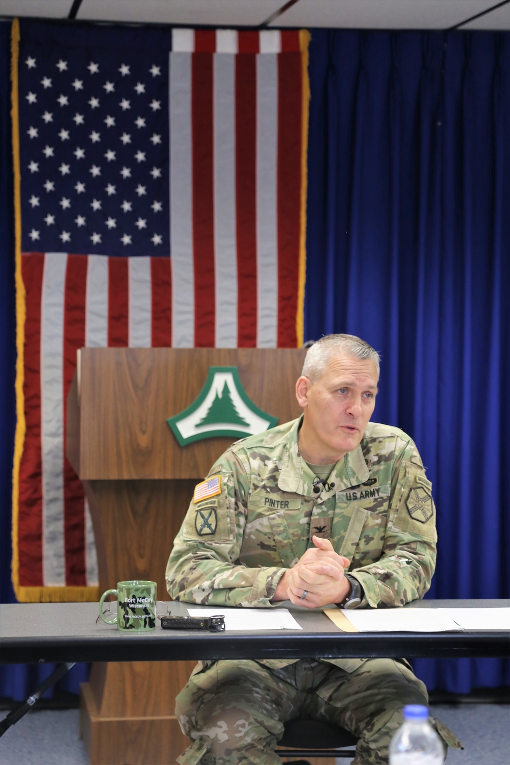 Garrison Commander holds exit press conference at Fort McCoy