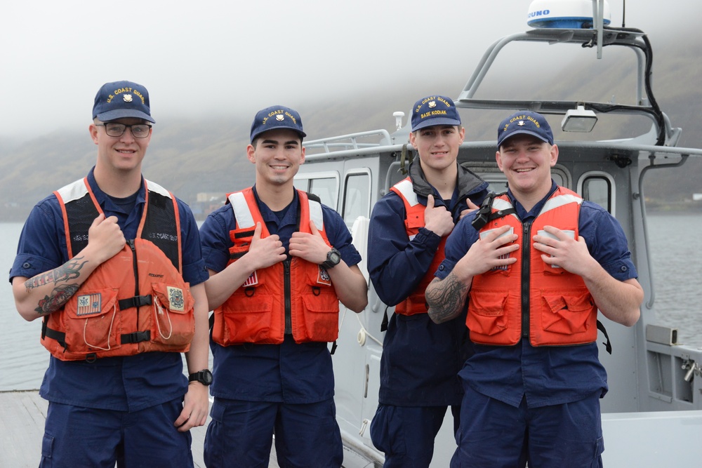 Coast Guard Base Kodiak personnel encourage life jacket wear in Kodiak, Alaska