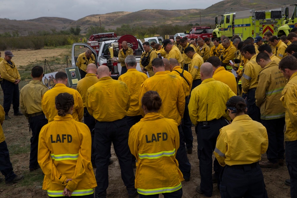 MCB Camp Pendleton and regional firefighters conduct prescription burn