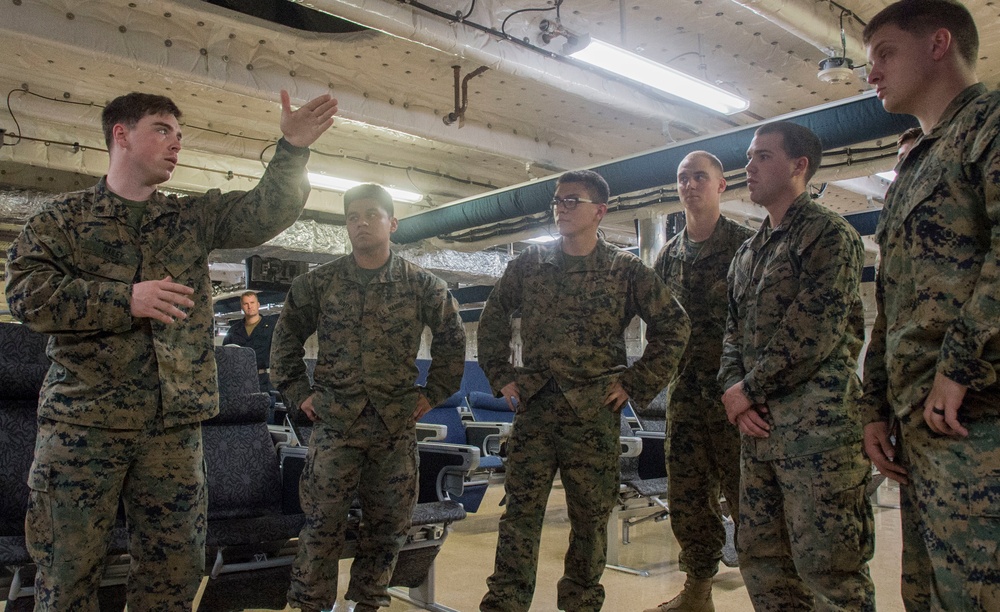 Marines conduct reaction drill aboard USNS Millinocket