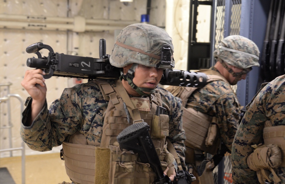 FASTPAC Marines Conduct React Drills aboard USNS Millinocket