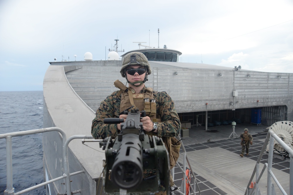 FASTPAC Marines conduct react drill aboard USNS Millinocket