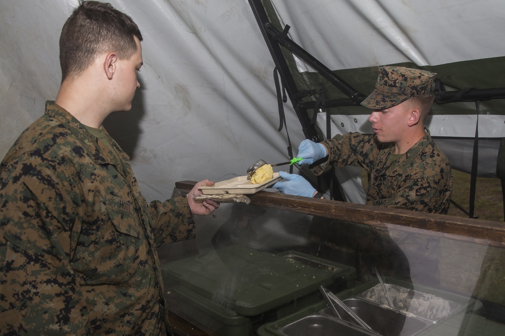 Chow for CPX 2-18 Marines