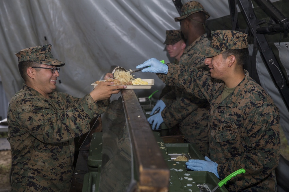 Chow for CPX 2-18 Marines