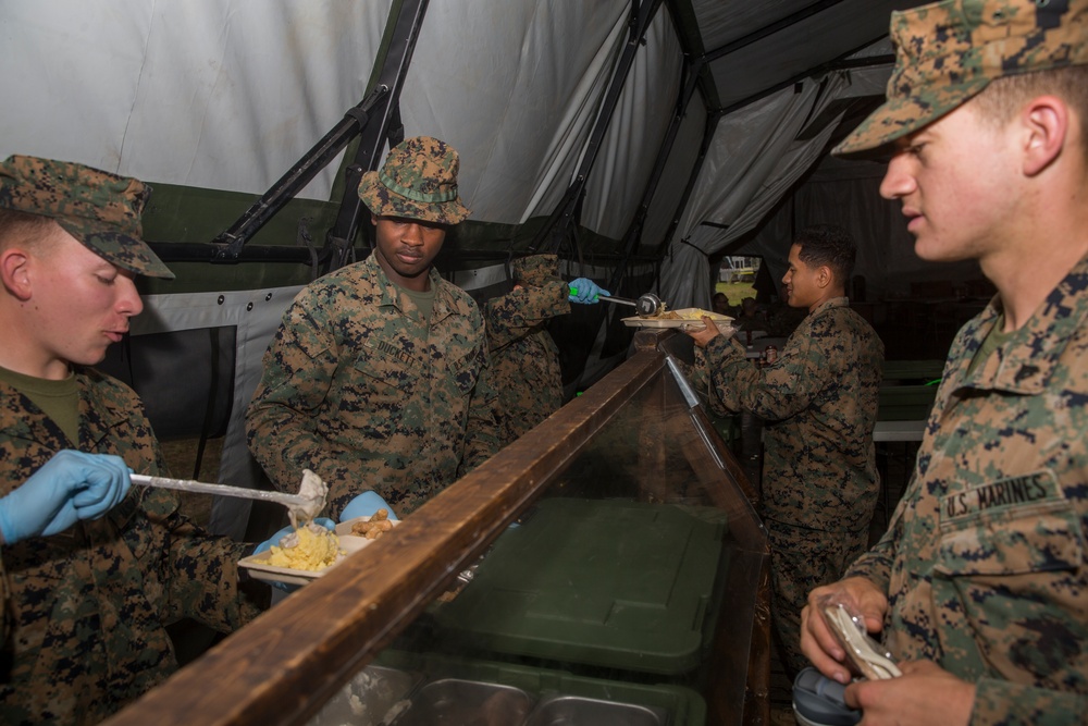 Chow for CPX 2-18 Marines