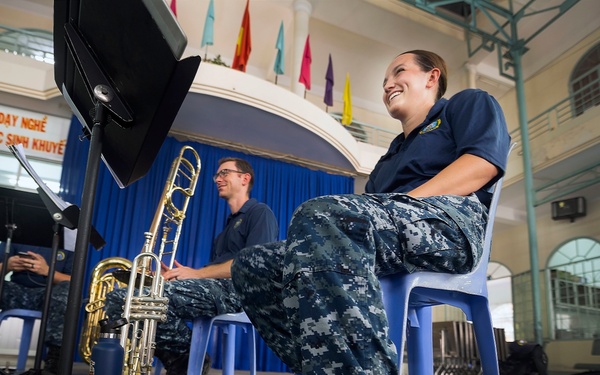 U.S. Pacific Fleet Band visits Khan Hoa Center for Disabled Children