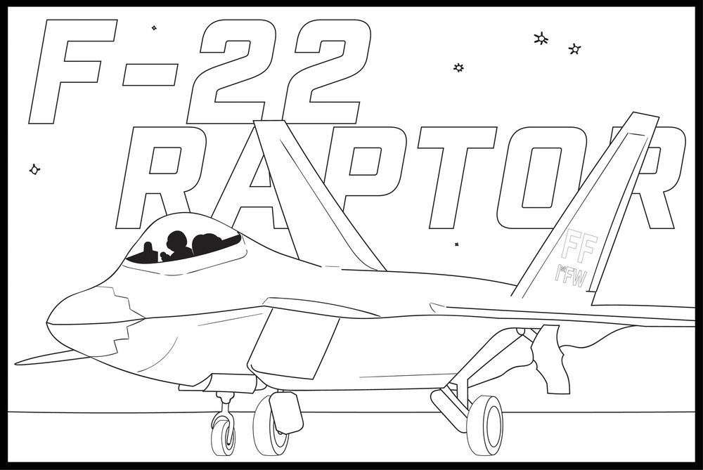 F-22 Raptor coloring page