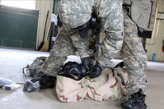 Paratroopers compete in Best Warrior, Chemical Defense competition