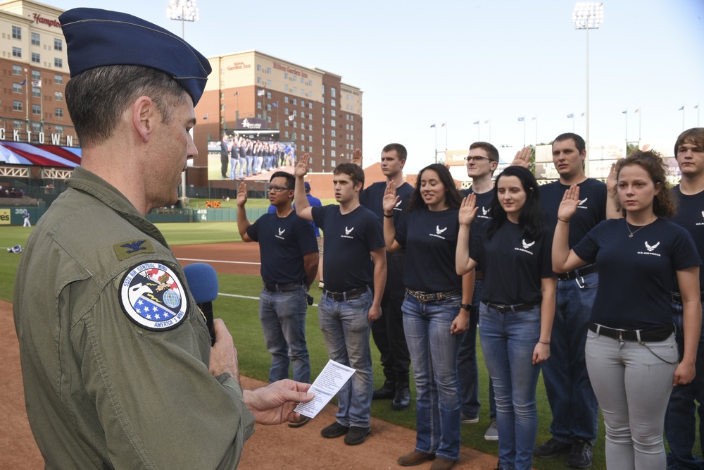 Oklahoma City Dodgers Minor League Baseball Team's Military Appreciation Night