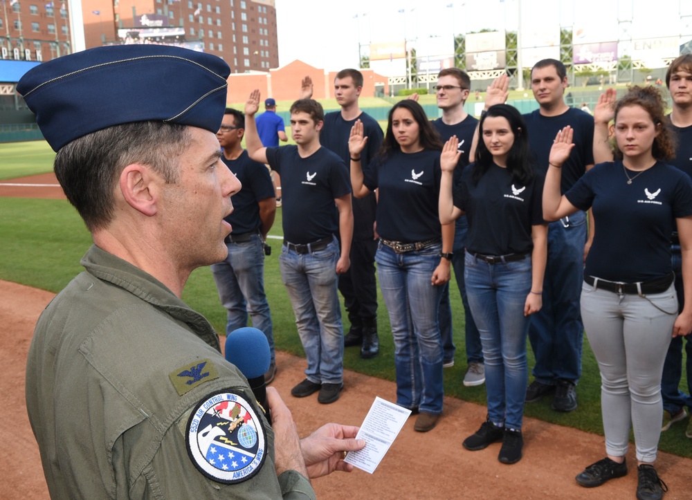 Oklahoma City Dodgers Minor League Baseball Team's Military Appreciation Night