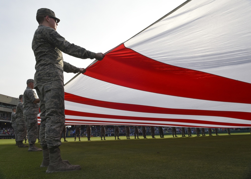 Oklahoma City Dodgers Minor League Baseball Team's Military Appreciation Night