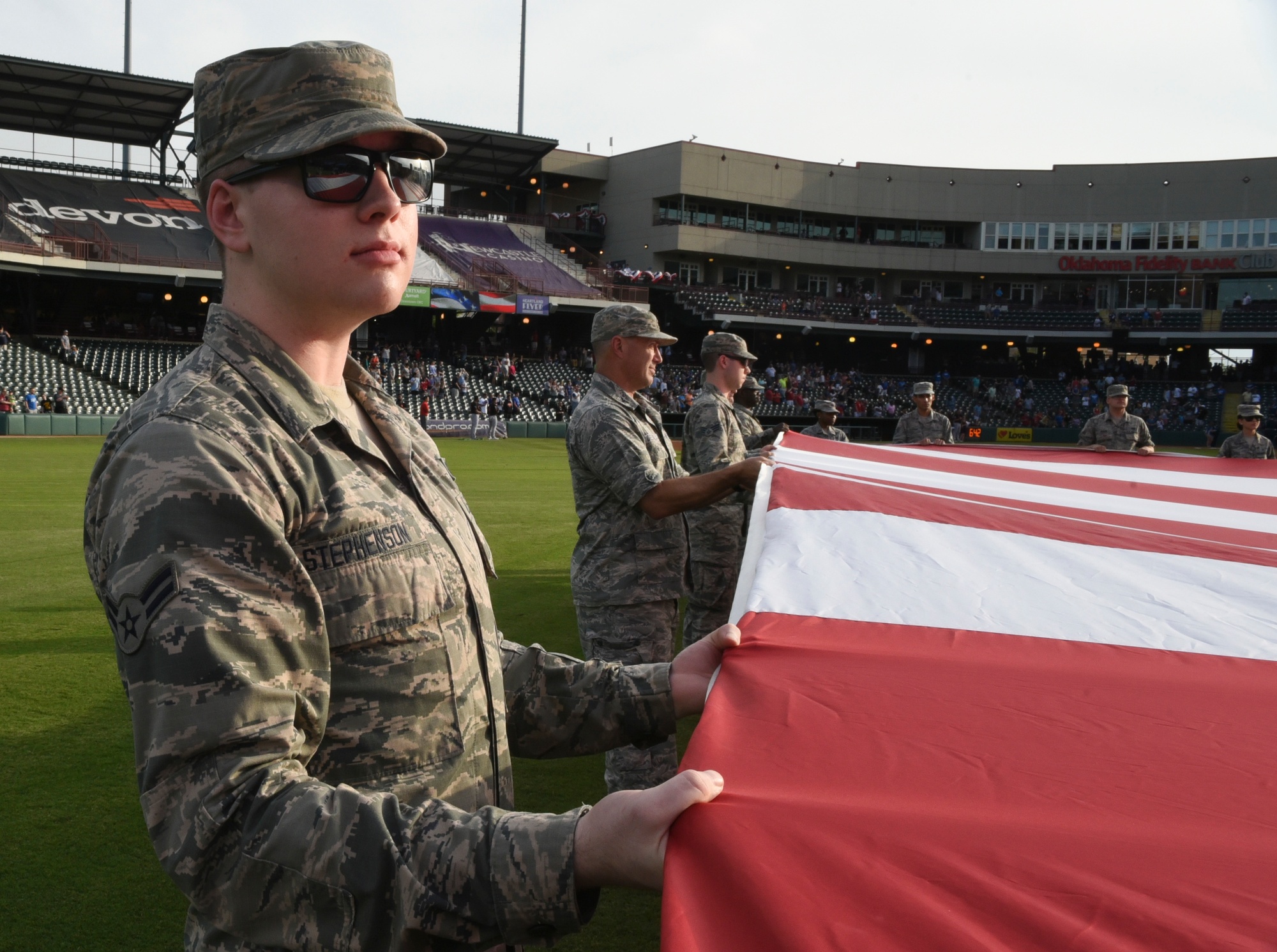 DVIDS - Airman Hold Flag for MLB Opening Ceremony