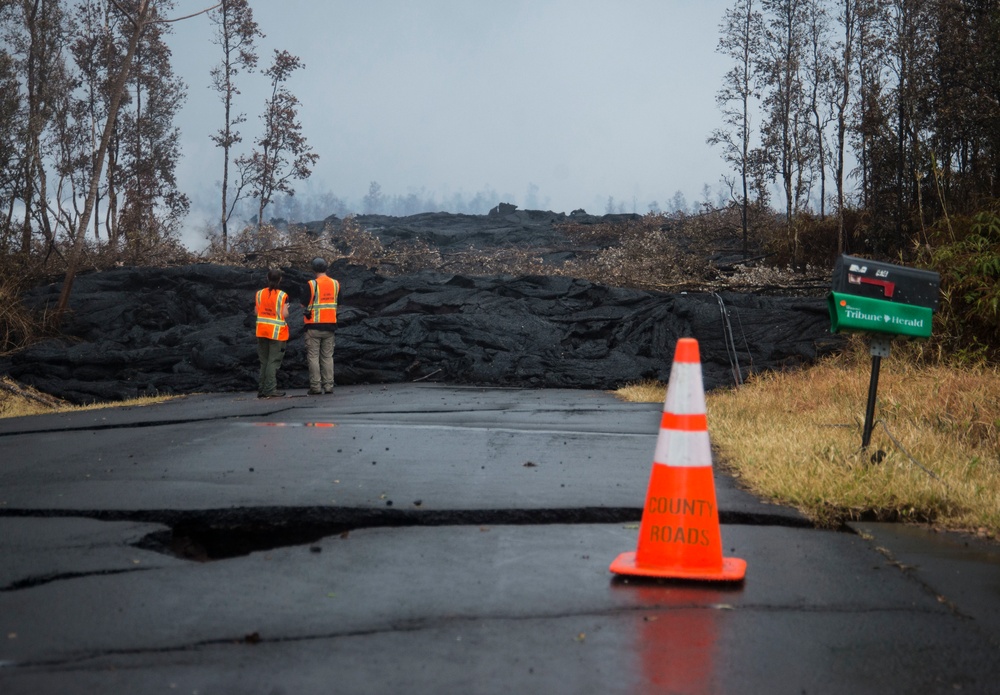 EPA Assesses Hardened Lava during Kīlauea Volcanic Eruption
