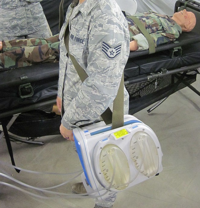 Multi-channel wound vacuum system improves life-saving en route care