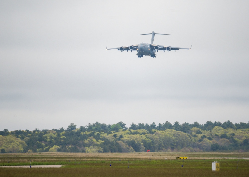 C-17 lands at Joint Base Cape Cod