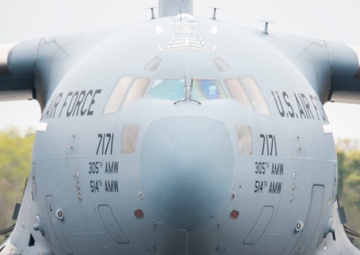 C-17 lands at Joint Base Cape Cod