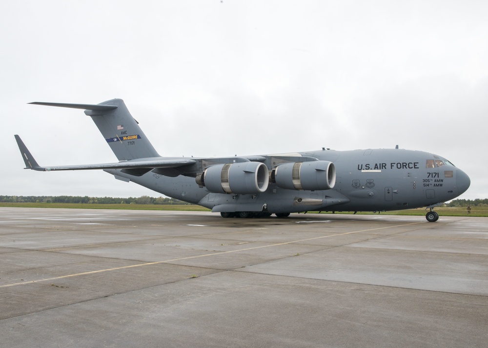 C-17 lands at Joint Base Cape Cod