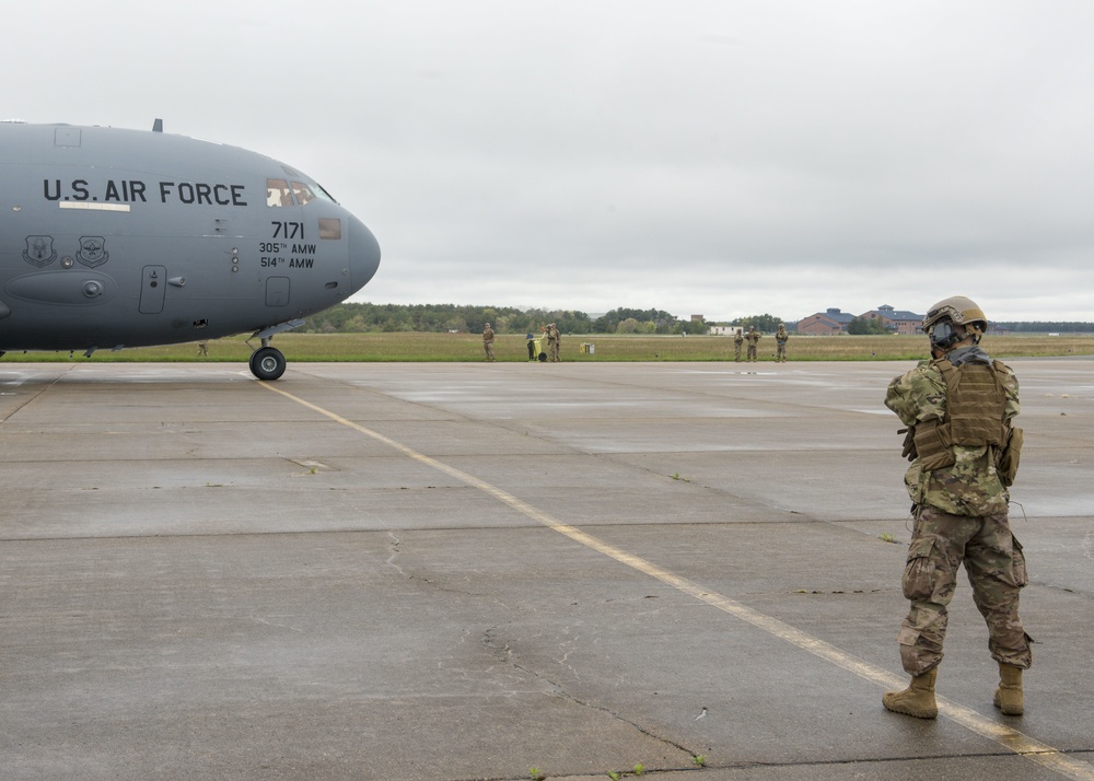 C-17 lands at Joint Base Cape Cod