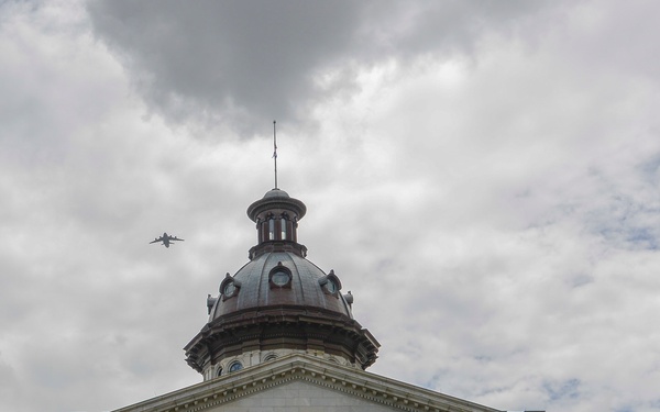 F-16’s and C-17’s Fly over South Carolina Capital