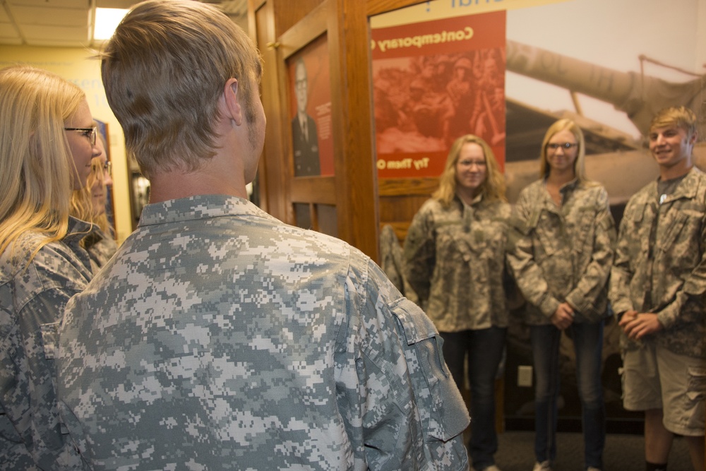 Army recruits embrace military team at RIA